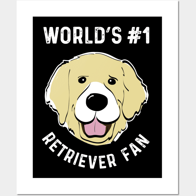 No 1 Golden Retriever Fan Retriever Dog Fan Wall Art by atomguy